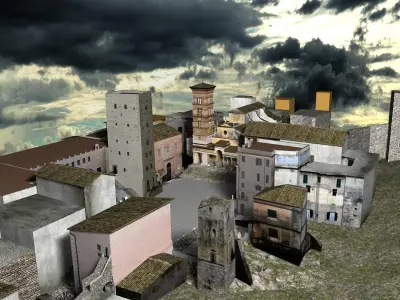 Terracina Forum Scene 3D model
