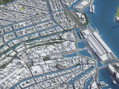 Amsterdam - City 3D Model Low-poly 3D model