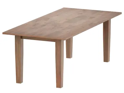 Basque Grey Wash Dining Tables Crate and Barrel 3D model