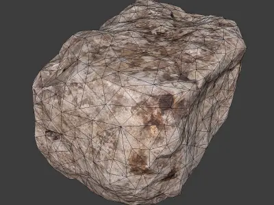 Cinder Debris Low-poly 3D model