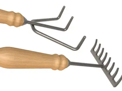 Farm Hand Tool Fork 3D model