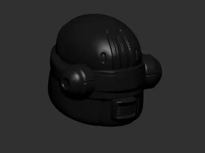 helmet high poly sculpt 3d printable ver 7 3D model 3D model 87