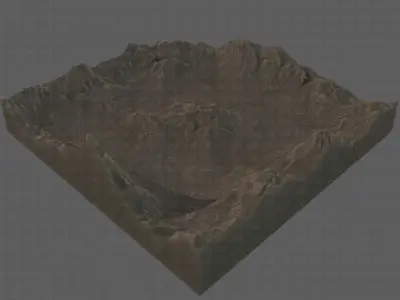 Terrain V04 Low-poly 3D model