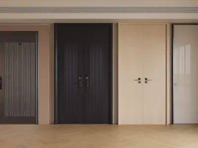The entrance door 3D model