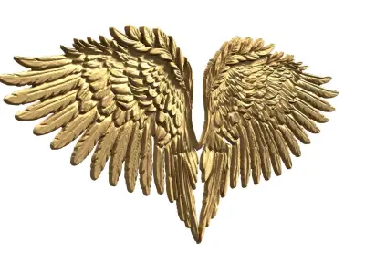 Wings Printable carved decor 17  3D print model