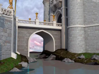  Floating Fantasy Disneyland Cinderella Castle 