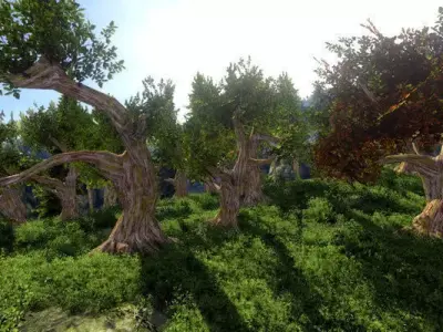 Fantasy Trees Low-poly 3D model