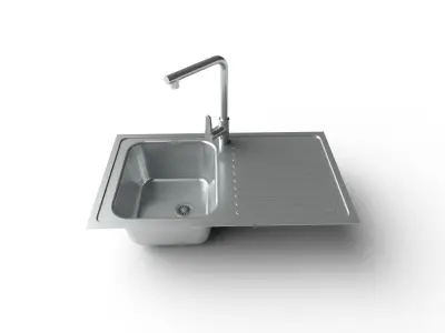 Kitchen Sink M04 Low-poly 3D model