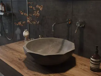 Modern Bathroom Low-poly 3D model