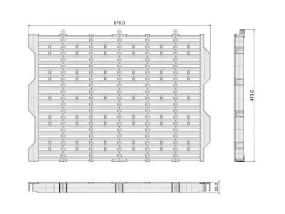 Plastic floor 3D print model
