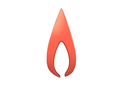 Fire Symbol v2 008 Low-poly 3D model