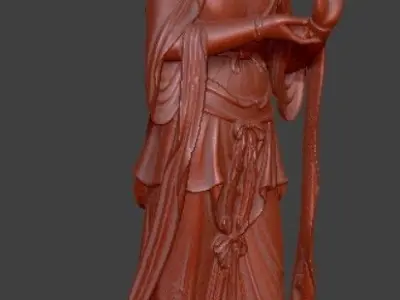 Western Three Saint Buddhas 3D print models 3D print model