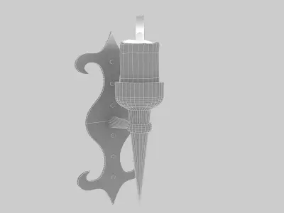 3D Contemporary Ceiling Light Low-poly 3D model