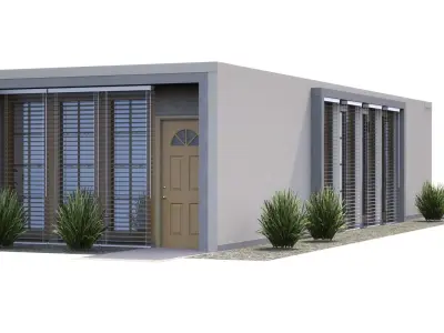 Bungalow 1 - interior exterior 3D model