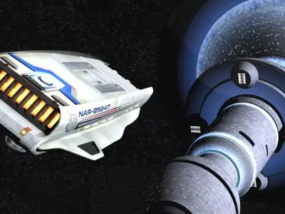 STAR-TREK EXECTIVE-CLASS SHUTTLE 2Way Texture 1Parts model 3D model