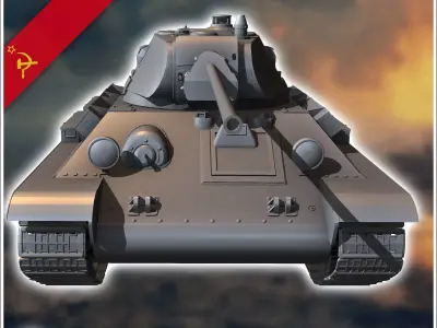 T-34-57 M1941 - Soviet army WW2 Second World East front Ostfront 3D print model