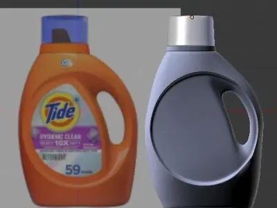 Liquid detergent bottle 3D model