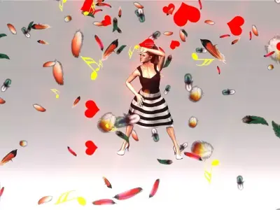 Fall particles collection for iclone 3D model