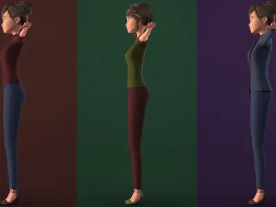  CARTOON MAN AND WOMAN - TOON MOTHER AND FATHER 