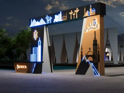 Luxury Conference Stage Design Large LED Event Setup Corporate Low-poly 3D model