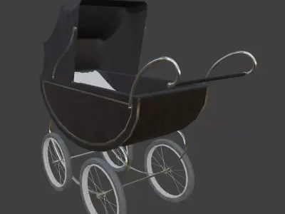 Victorian stroller 3D model