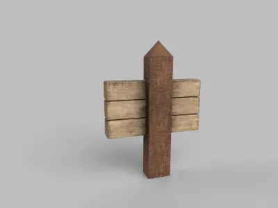 Road sign Low-poly 3D model get