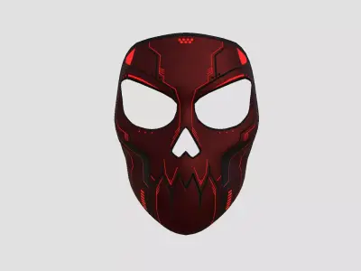 Scifi Skull Mask A04 - Fantasy Character Design Low-poly 3D model