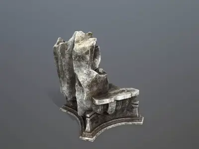Throne Low-poly 3D model purchase
