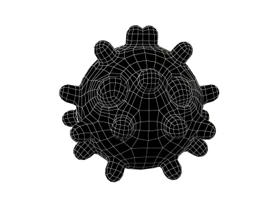 Virus Character v1 009 Low-poly 3D model