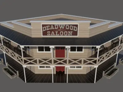 Saloon Bar 3D model