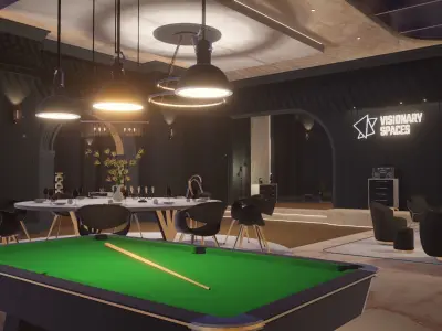 Penthouse Art Gallery Low-poly 3D model