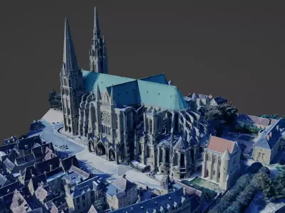 Chartres Cathedral 3D Scan Single Material 3D model