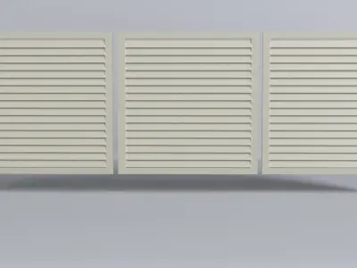 blinds three shutters Free 3D model