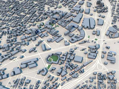 Worcester City USA 3D model