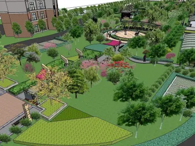 Landscape 3d park 3D model