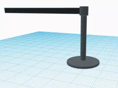 Retractable Stanchion Free low-poly 3D model