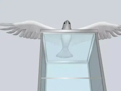 tower with eagle sketchup 3d model 3D model