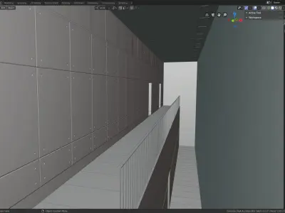 Concrete Environment Room  Low-poly 3D model