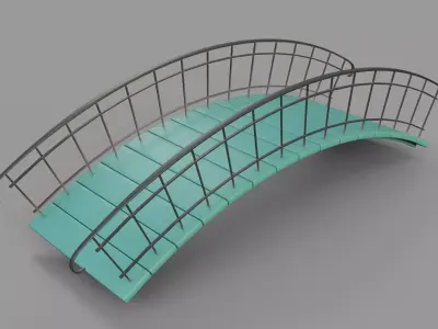 Cartoon Bridge 8 3D model