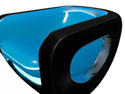 Futuristic Glowing Armchair Low-poly 3D model