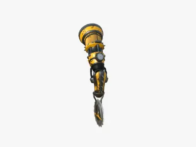 Robotic Arm A03 Yellow - Character Design SciFi Low-poly 3D model