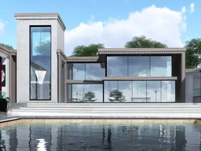 Villa 1 -Villa ONE Low-poly 3D model