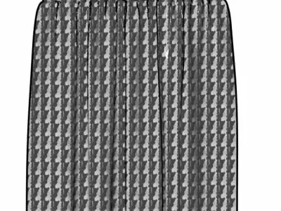 Luxury Classic Ornamental Curtain 3D model