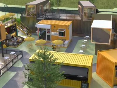 Urban Container Park 3D model