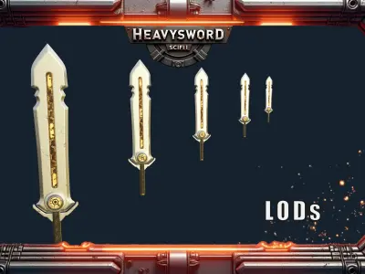 HeavySword SciFi I Low-poly 3D model