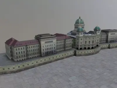 Bern Palais Federal Low-poly 3D model