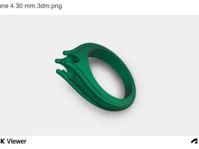 Elegant Diamond Ring 3D print model