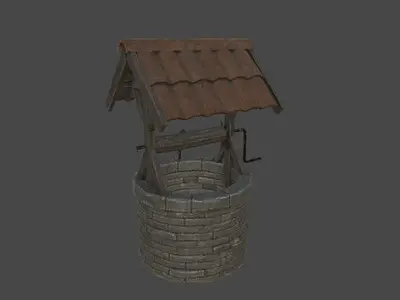 Well for Medieval Location Low-poly 3D model