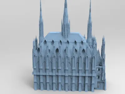 Cathedral Arch Wizards Hall exterior  3D model