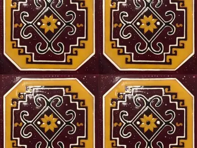 Geometric Talavera Ceramic Tiles Texture